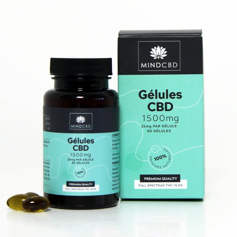 60 Full Spectrum CBD-capsules 1500 mg