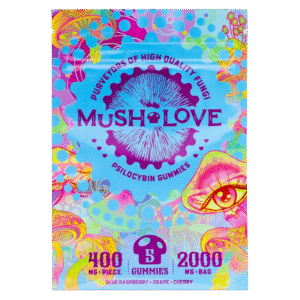 Mush Love – Blauwe frambozen-, kersen- en druivengummies