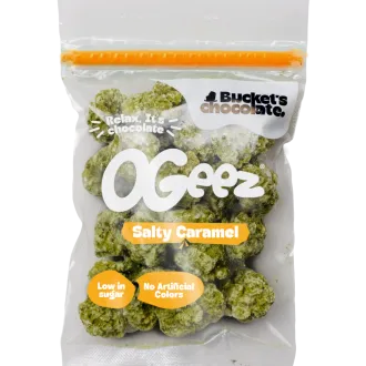 Cannabis-vormige chocolade 1-pack zoute karamel (40 g)