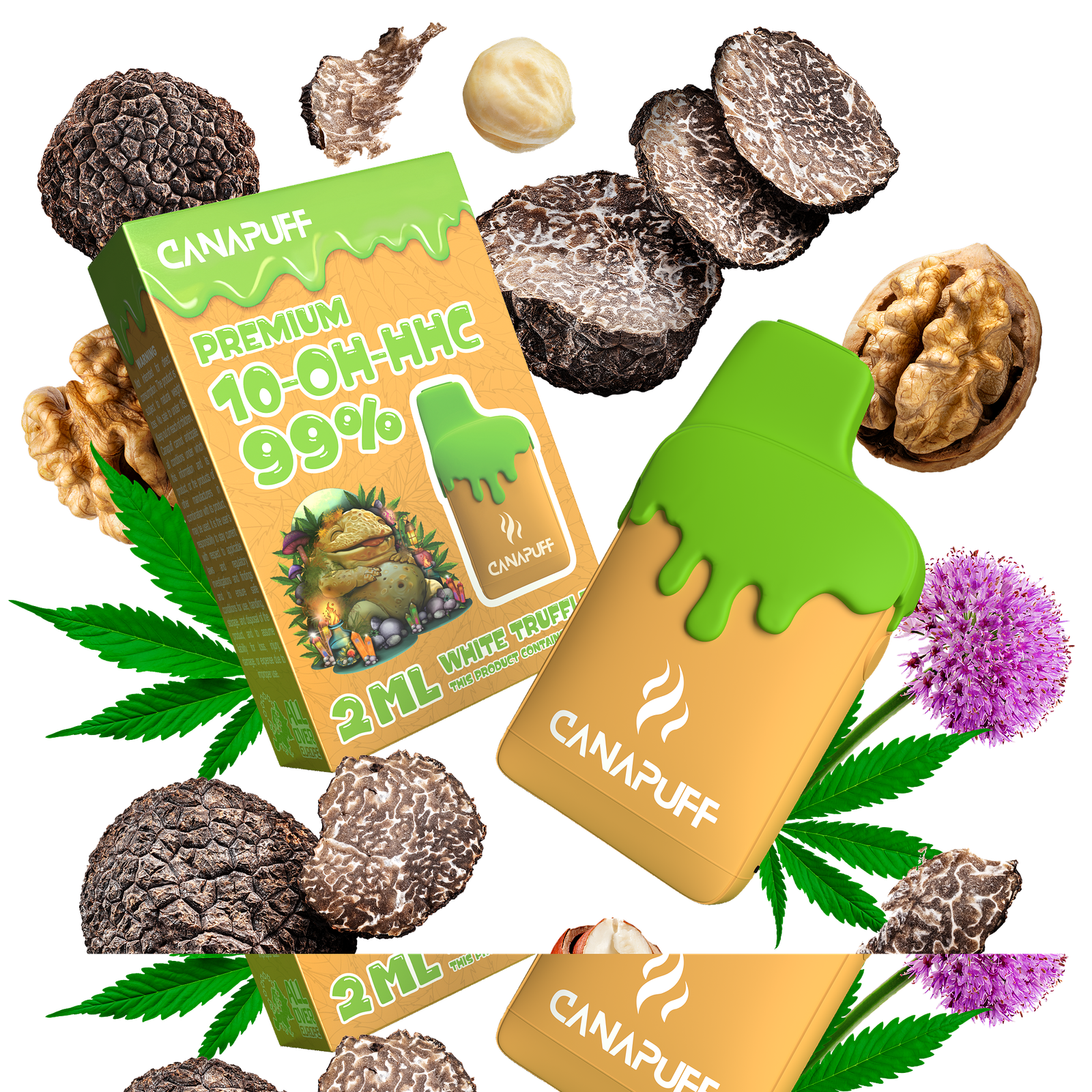 Witte Truffel 99% 10-OH-HHC - Canapuff - Eenmalig gebruik - 2ml